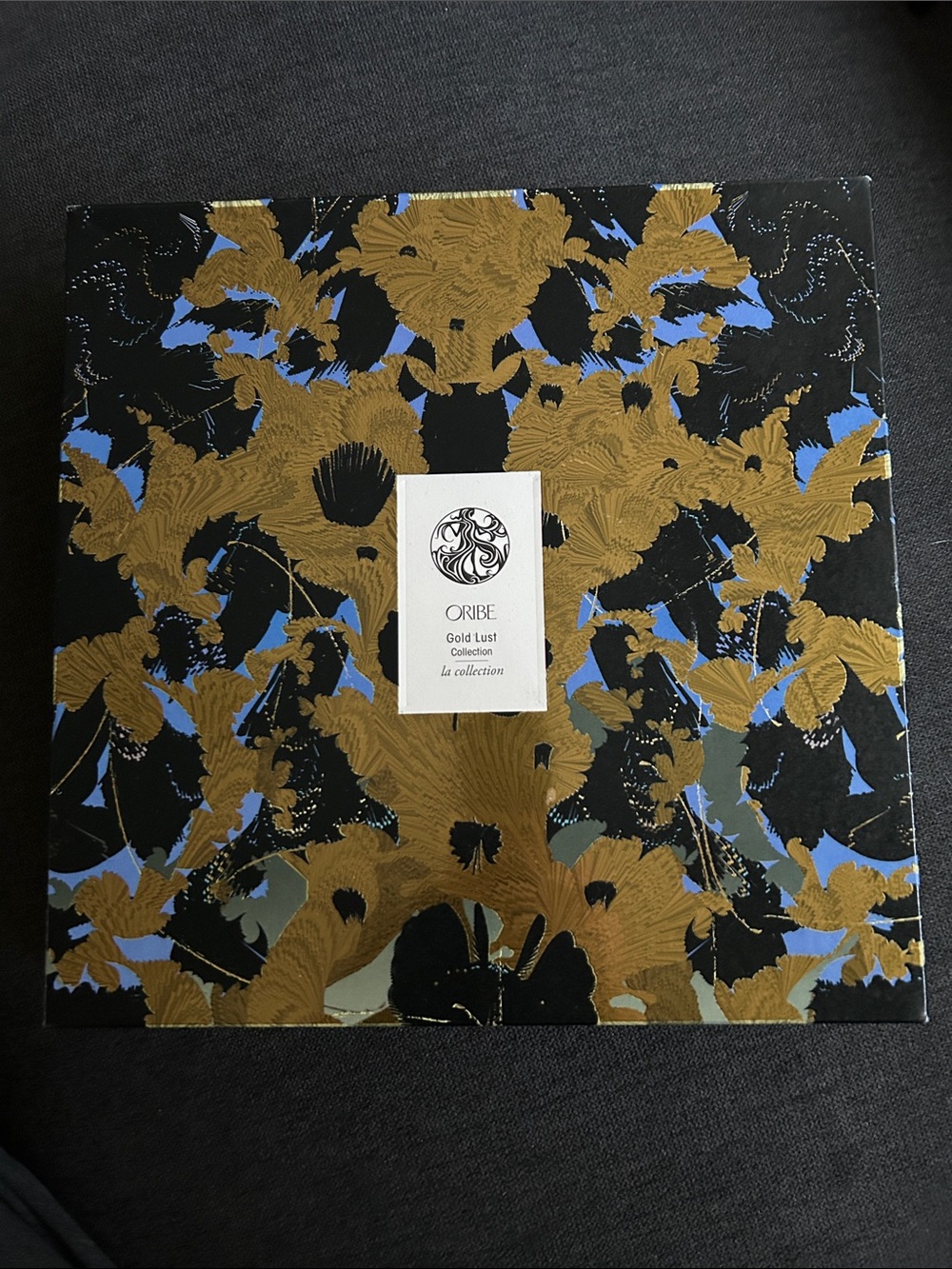 Oribe Gold Lust Collection New in Decorative Box with Black and Blue Accents